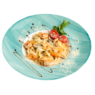 Фетучини с креветкой 