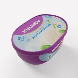 Мороженое «Классический пломбир» в ванночке (400г)
