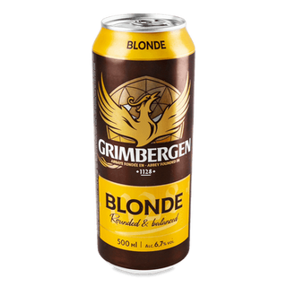 Пиво Grimbergen Blonde світле з/б (0,5л)