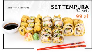 Set Tempura 36szt całe rolki w tempurze