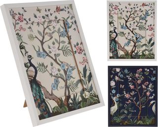 Rama foto alba sau albastra cu cocori 21x26 cm 