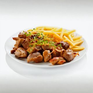 Жарёха фри с бараниной