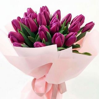 Букет"25 бузкових тюльпанів"