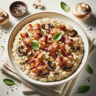Ризото с гъби и бекон (300г)