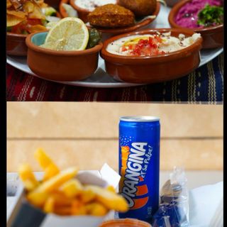 Menu Chawarma poulet + mezzes pour 1 personne