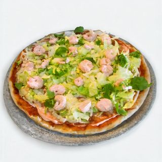 Insalata e gamberetti