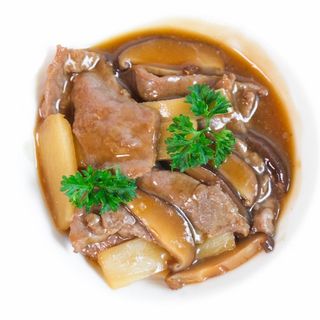 Manzo funghi e bambù