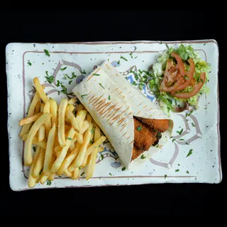 Wrap poulet pané
