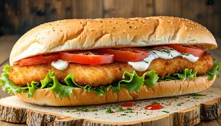 Bułka z kotletem schabowym