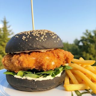 Chickenburger con panino fatto da noi