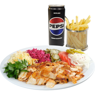 Meniu farfurie pui mare