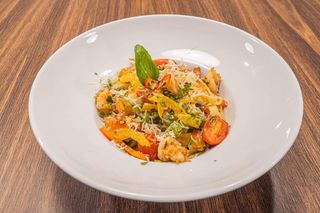 Tagliatelle z krewetkami﻿