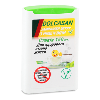 Замінник цукру Dolcasan на основі стевії (150шт)