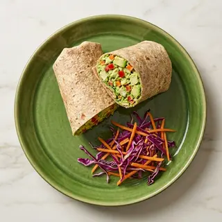 Vegetable Wrap With Side Salad