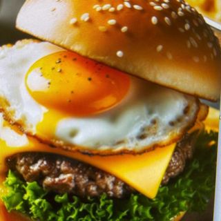 Egg top burger 