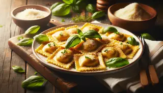 Ravioli all'anatra e pera