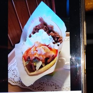 Menú kebab con queso 