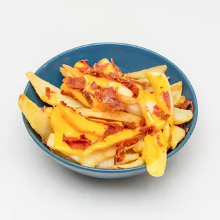 Patatine dippers con salsa al cheddar e bacon