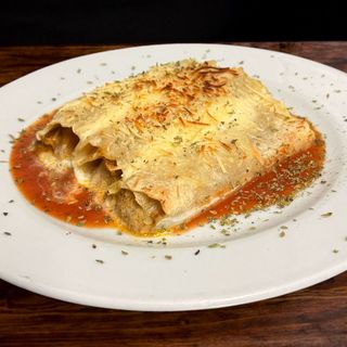 Canelones de carne gratinados