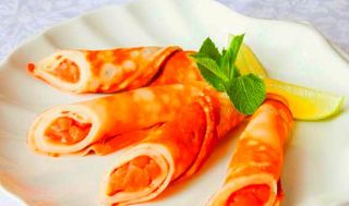 Pancakes  trout /ბლინები, ორაგულით/Блины с сёмгой и крем сыром