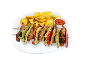 Пъстра черга от свинско шарено месце (400г)