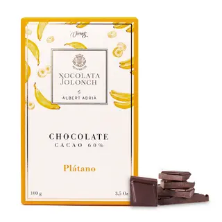 Chocolate Negro con 60% de Cacao con Plátano Jolonch 100 Gr.