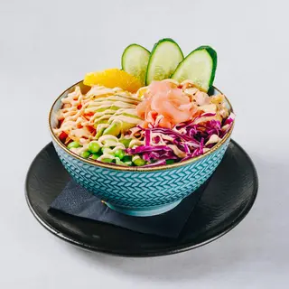 Poke losos tempura
