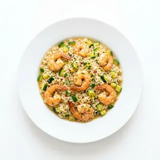 Arroz Con Calabacín Y Gambas (Para 1 Persona)