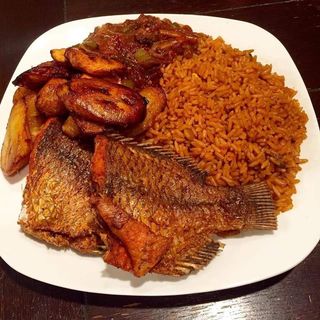 Smokey Jollof Rice And  Hake Fish