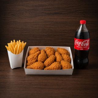 12 Piece Fried Chicken, Large Fries & 1.25L Soda