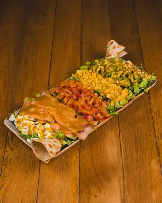 Salmon Cobb salad
