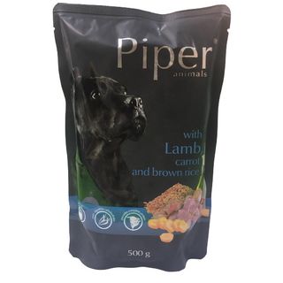 Hrana umeda caini Piper Adult, Miel, Morcovi si Orez brun, 500 g