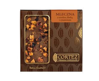 CZEKOLADA MLECZNA Z MIODEM, ŚLIWKAMI I CYNAM. 85G