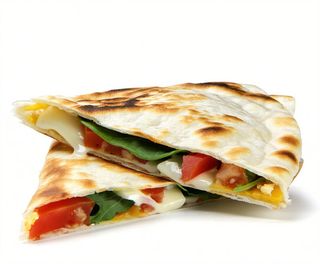 Piadina con rucola, pomodoro e stracchino