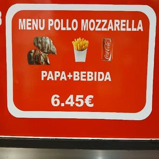 Menú De Pollo Mozzarella