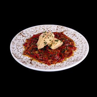 Ensalada de pimientos asados y bonito del norte