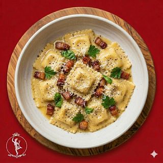 Ravioli cacio e pepe