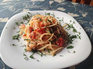 Spaghetti z krewetkami