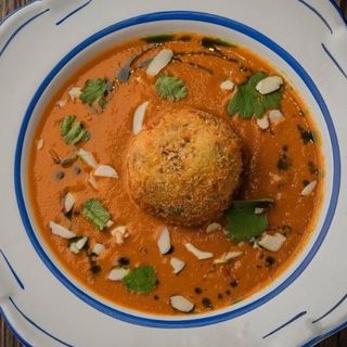 Суп з печених овочів і крокету