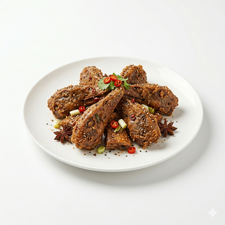 Cabeza de pato a sal y pimienta (椒盐鸭头)