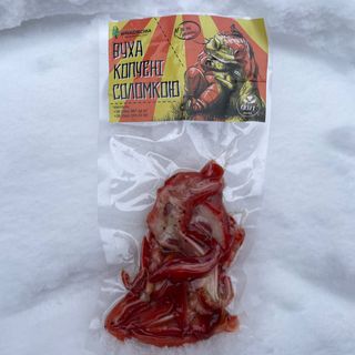 Вуха Копчені Соломкою, 100 Гр.