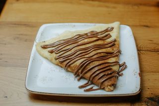 ბლინი ბანანით და შოკოლადით