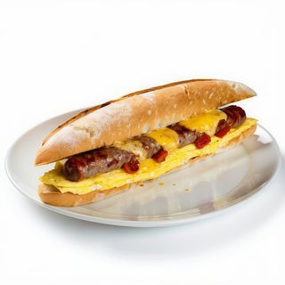 Bocadillo Tortilla francesa con longaniza