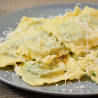 Ravioli di Ricotta di Pecora e Spinaci, Olio e Parmigiano