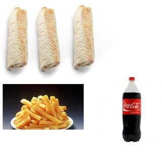 Menú 3 Durum (XXL) Patatas Fritas y cola(2lt)