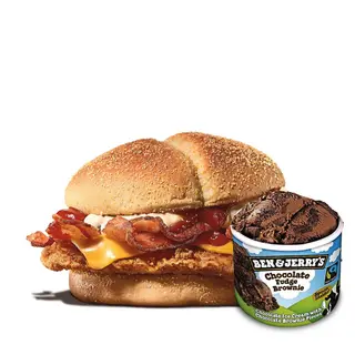 CHICKEN BACON KING LM + B&J Choco