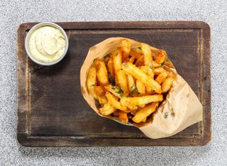 Porzione di patatine rustiche