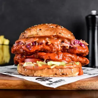 Spicy Mango Habanero Crunch Burger