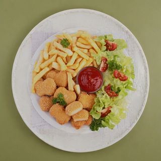 Nuggets Con Patatas Fritas (6 Uds.)