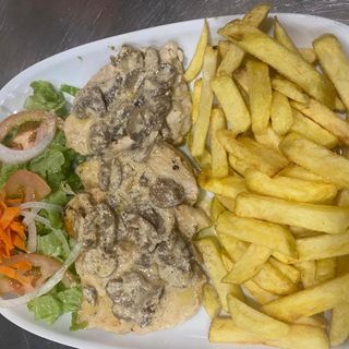 Bifinhos de Frango com Cogumelos 